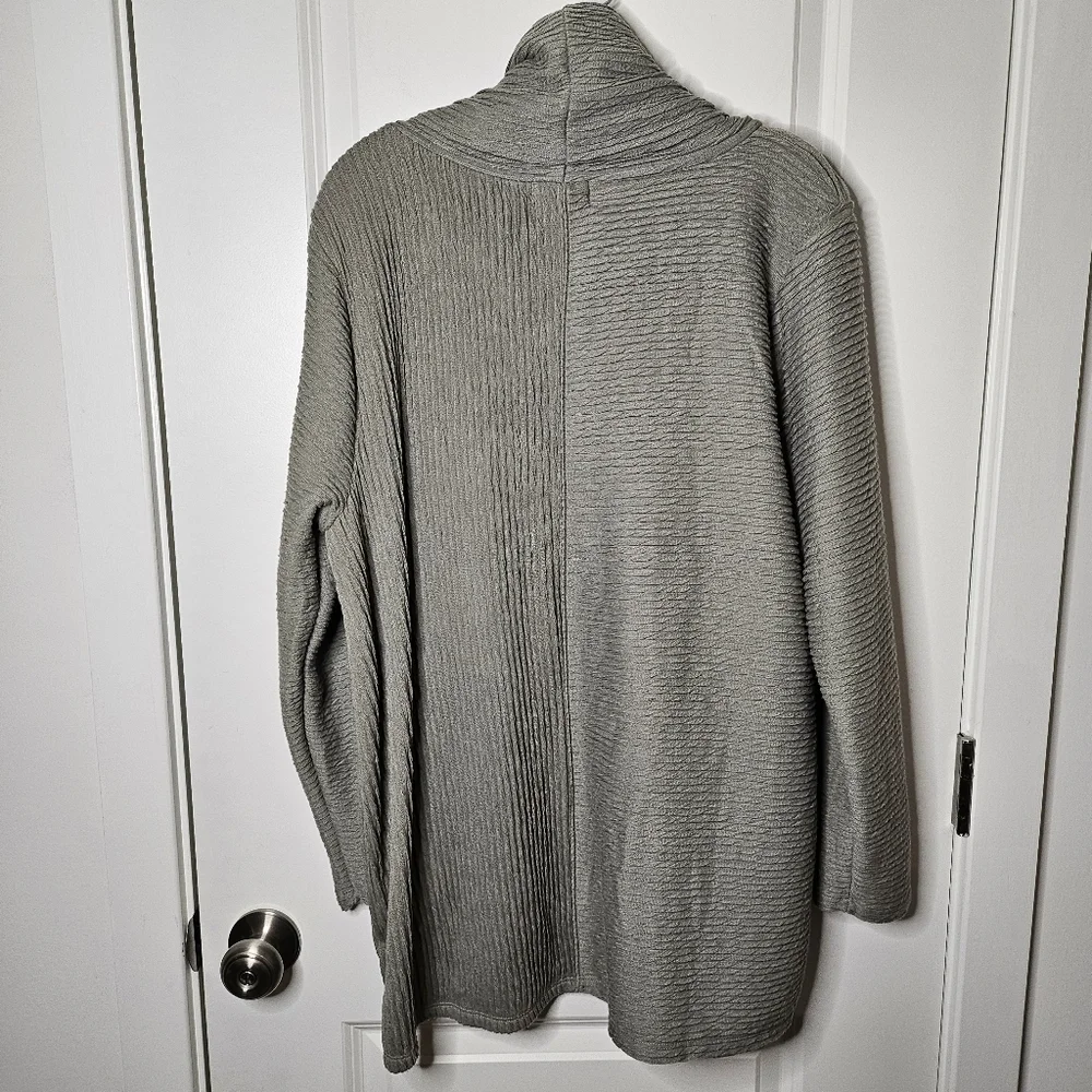 One World Tunic Sweater Sage Green Size XL Ribbed Cowl Neck Cozy Casual Everyday